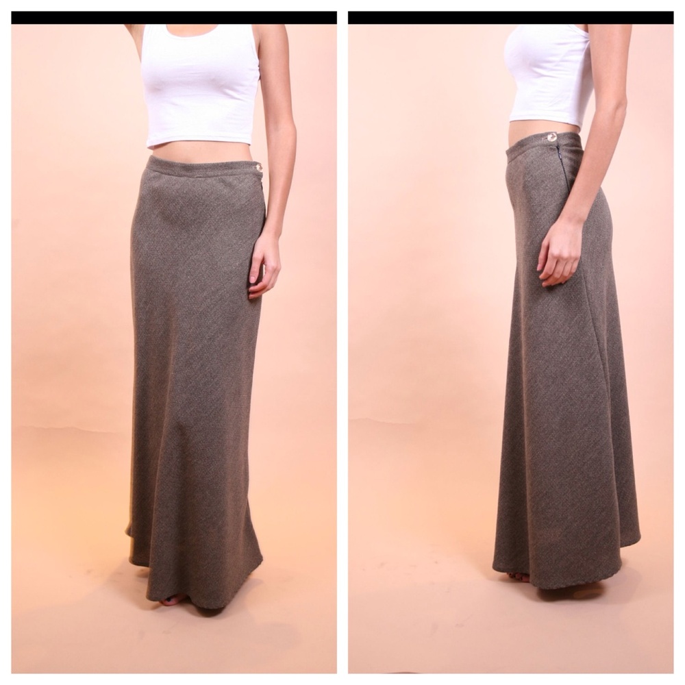 Vintage Gray Maxi Skirt